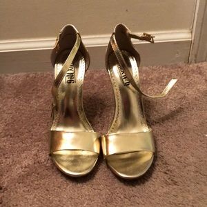 Strappy Gold Heels